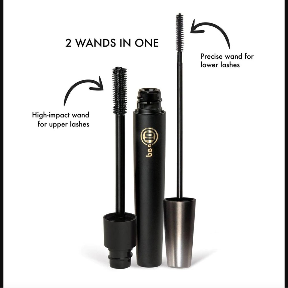 ❣️2/$36 NIB BE A 10 BE SEPARATE MASCARA Dual Wand Shade Be Solo (Black) Full Sz